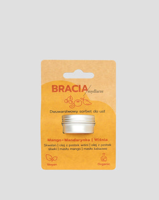 Frugtsorbet til tørre og sprukne læber mango kirsebær og mandarin Soap Brothers - 5