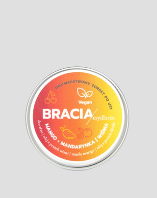 Frugtsorbet til tørre og sprukne læber mango kirsebær og mandarin Soap Brothers - 1