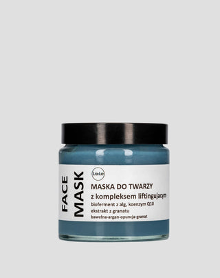 Løftende ansigtsmaske med bioferment fra alger, coenzym Q10 og granatæbleekstrakt La-Le