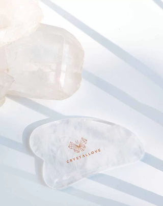 Crystallove gua sha ansigtsmassageplade med rensende egenskaber - 2