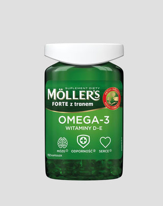Kosttilskud med omega-3-syrer og D-vitamin - E Forte Moller's 112 kapsler - 1