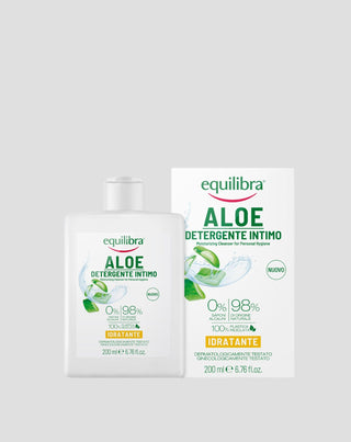 Fugtgivende intimhygiejnegel baseret på aloe vera uden parabener og SLS Equilibra - 1