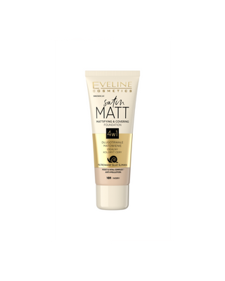Matterende foundation med filtreret snegleslim nr. 101 ivory Satin Matt Eveline - 1