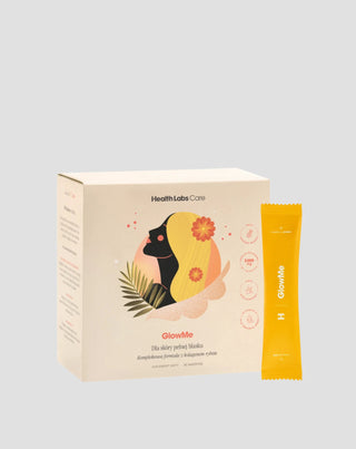 GlowMe drikkekollagen med ananas-mango-smag Health Labs Care 30 poser - 1