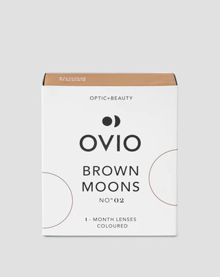 Brune valnøddefarvede månedskontaktlinser brown moons no. 2 Ovio - 1