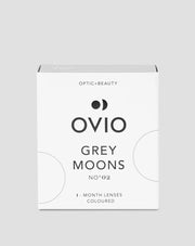 Grå platinfarvede kontaktlinser grey moons no.2 Ovio månedskontaktlinser