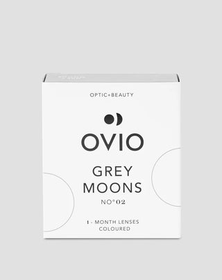 Grå platinfarvede kontaktlinser grey moons no.2 Ovio månedskontaktlinser - 1