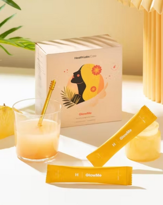 GlowMe drikkekollagen med ananas-mango-smag Health Labs Care 30 poser - 3