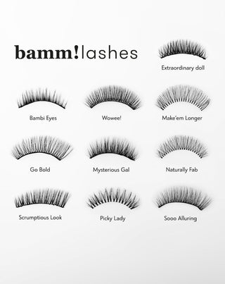 Kunstige øjenvipper på en 2d strimmel til gentagen brug Scrumptious Look Bamm!Lashes - 6