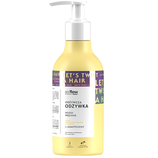 Plejende balsam til krøllet hår med duft af moden melon med aloe vera so!flow - 1