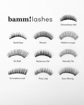 Kunstige øjenvipper på 2d-strip til gentagen brug, bløde og lette Bambi Eyes Bamm!Lashes - 3