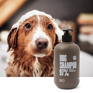 Hundeshampoo med naturlige ekstrakter og aminosyrekompleks til alle pelstyper Bjo