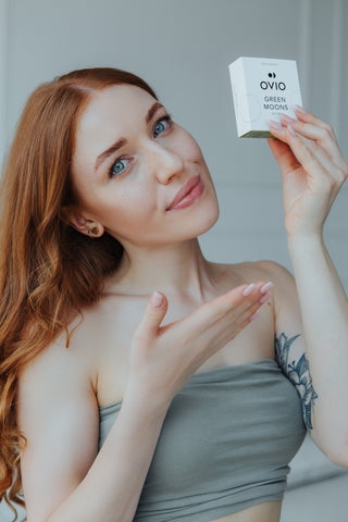 Green moons no. 3 farvede kontaktlinser med sølvstriber green moons no. 3 Ovio - 2