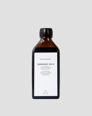 Flydende olie til immunforsvaret med omega 3-6-9 Nutridome Immuno 250 ml