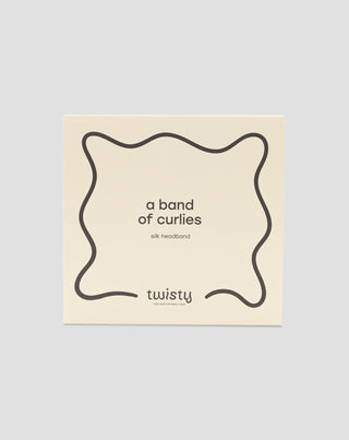 Silkehårbånd i 100 % naturlig silke, rød Twisty - 3