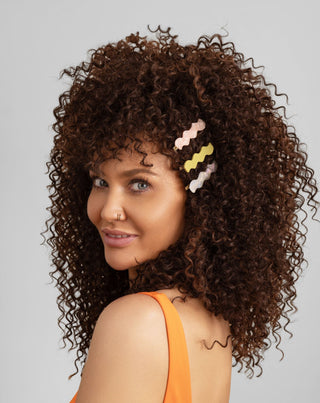 Sæt med bølgede hårspænder - perle, grøn, pink Twisty 3 stk. - 3