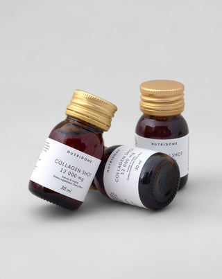 Flydende kollagen-shot med vitaminer kosttilskud 12.000 mg Nutridome 30 ml