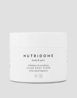 Sukkerpeeling scrub til kroppen, der glatter huden Nutridome 250 g - 1