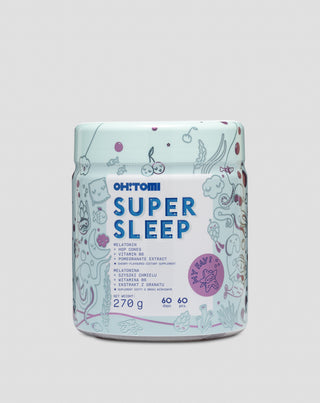 Melatonin søvngelé med vitaminer til børn og voksne cherry Super Sleep Oh!Tomi 60 stk. - 1