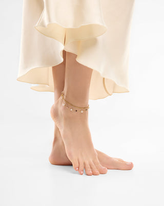 Ankelarmbånd med naturstenene agat, maifan, jaspis, jade og aventurin Mys - 2