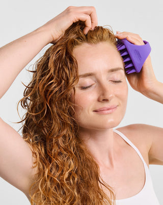 Drejelig, blød silikonehovedbundsmassager, der stimulerer mikrocirkulationen - 3